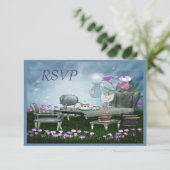 Garden Tea Party brengt Boek RSVP Baby shower mee Kaartje (Staand voorkant)