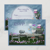 Garden Tea Party brengt Boek RSVP Baby shower mee Kaartje (Voorkant / Achterkant)