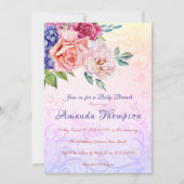 Garden Tea Party Calligraphy Baby shower Brunch Kaart (Voorkant)