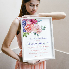 Garden Tea Party Floral Bridgerton Baby shower Kaart