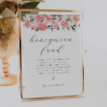 Garden Tea Party Honeymoon Fonds Poster<br><div class="desc">Honeymoon Fund Sign. Overeenkomende objecten die beschikbaar zijn in de winkel Adore Paper Co Zazzle.</div>