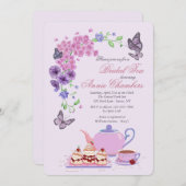 Garden Tea Party Invitation Kaart (Voorkant / Achterkant)