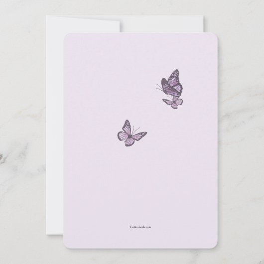 Garden Tea Party Invitation Kaart (Achterkant)