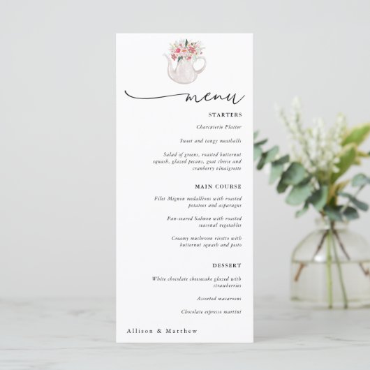 Garden Tea Party menu (Staand voorkant)