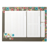 Garden Tea Party Recipe Pages Espresso Notitieblok (Voorkant)