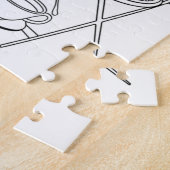 Garden Tea Party & Sleeping Cat Jigsaw Puzzle Legpuzzel (Zijkant)