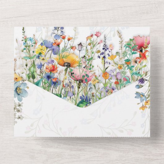 Garden Tea Party uitnodiging (Achterkant)