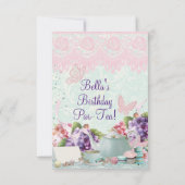 Garden Tea Party uitnodiging (Achterkant)