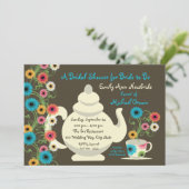 Garden Tea Party Vrijgezellenfeest Kaart (Staand voorkant)