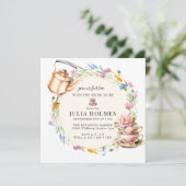 Garden Tea Vrijgezellenfeest Kaart (Staand voorkant)