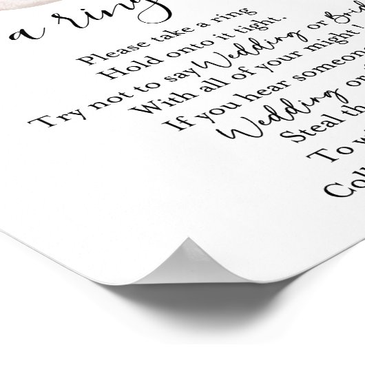 Garden Tea Zet een ring op het Vrijgezellenfeest s Poster (Hoek)