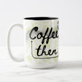 Garden theme coffee mug garden tools tweekleurige koffiemok (Links)