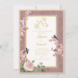 Garden Theme Royal Wedding Invitation Kaart