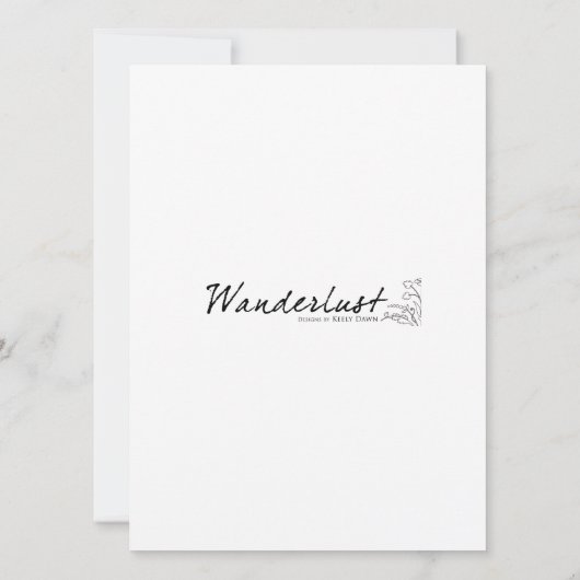 Garden Theme Uitnodiging (Achterkant)