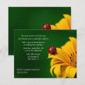 Garden Thmed Sunflower en Ladybug Kaart (Voorkant / Achterkant)