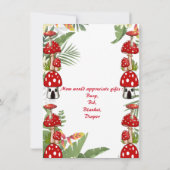 Garden Toadstool Green Foliage Baby 1e verjaardag (Achterkant)