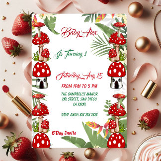 Garden Toadstool Green Foliage Baby 1e verjaardag