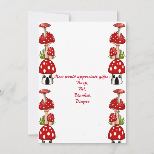 Garden Toadstool Rustic Rozen Baby 1e verjaardag (Achterkant)