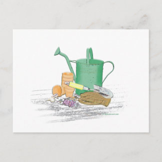 Garden Tools Garden Art Briefkaart