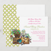 Garden Tools Luncheon Invitation Kaart (Voorkant / Achterkant)