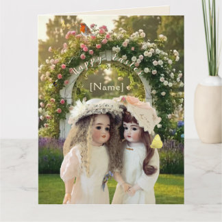 Garden Trellis Antique Dolls BIG Card Bedankkaart