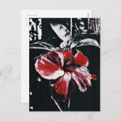 Garden Tropical Hibiscus Artwork Feestdagenkaart (Voorkant / Achterkant)