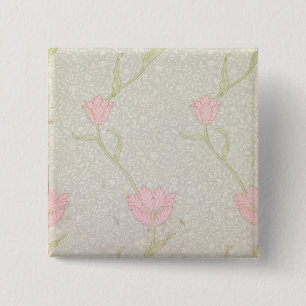 'Garden Tulip'-wandpapier, 1885 Vierkante Button 5,1 Cm