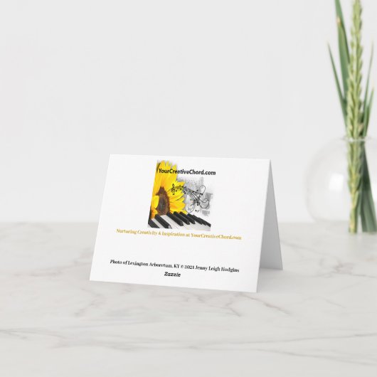 Garden Uitzicht Notecard Bedankkaart (Achterkant)