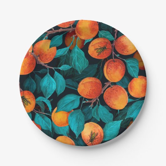 Garden van abrikozen 2 papieren bordje (Voorkant)