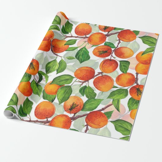 Garden van abrikozen 3 cadeaupapier (Uitgerold)