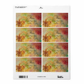 GARDEN VAN DE LAATSTE SCHADEN, geel bruin groen Etiket (Full Sheet)