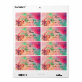 GARDEN VAN DE LAATSTE SCHADEN, roze groen Etiket (Full Sheet)