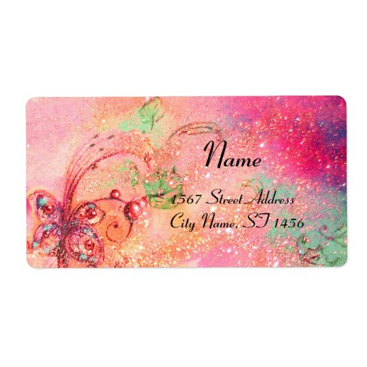 GARDEN VAN DE LAATSTE SCHADEN, roze groen Etiket (Voorkant)