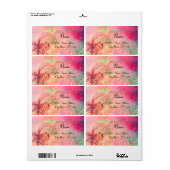 GARDEN VAN DE LAATSTE SCHADEN, roze groen Etiket (Full Sheet)
