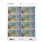 GARDEN VAN DE VERLORENDE SCHADEN, blauw, goudgeel, Etiket (Full Sheet)