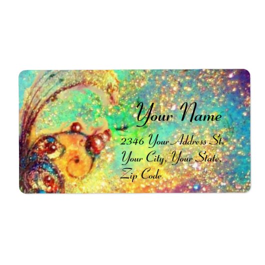 GARDEN VAN DE VERLORENDE SCHADEN, blauw, goudgeel, Etiket (Voorkant)