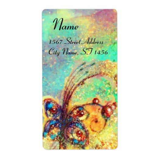 GARDEN VAN DE VERLORENDE SCHADEN, blauw, goudgeel, Etiket (Voorkant)