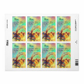 GARDEN VAN DE VERLORENDE SCHADEN, blauw, goudgeel, Etiket (Full Sheet)