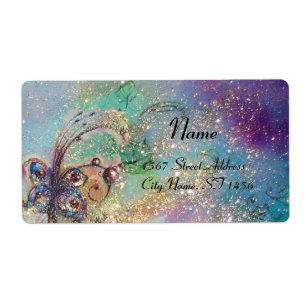 GARDEN VAN DE VERLORENDE SCHADEN, blauwe groen Etiket