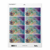 GARDEN VAN DE VERLORENDE SCHADEN, blauwe groen Etiket (Full Sheet)