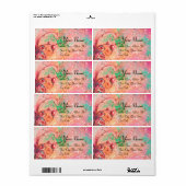 GARDEN VAN DE VERLORENDE SCHADEN, roze, goud, groe Etiket (Full Sheet)