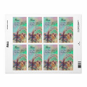 GARDEN VAN DE VERLORENDE SCHADOWS, blauwe groene r Etiket (Full Sheet)