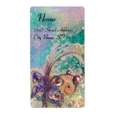 GARDEN VAN DE VERLORENDE SCHADOWS, blauwe groene r Etiket (Voorkant)