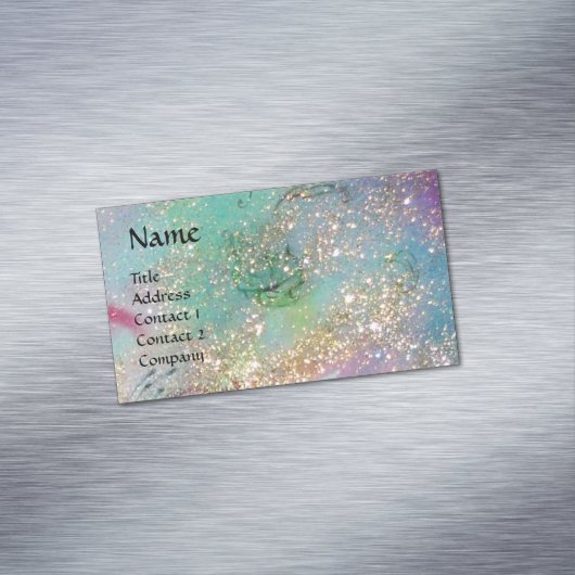 GARDEN VAN DE VERLORENDE SCHADOWS BLUE GOLD SPARKL VISITEKAARTJE MAGNEET (Voorbeeld)