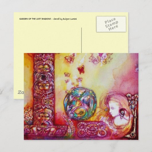 GARDEN VAN DE VERLORENDE SCHADOWS - FAERY EN BUTTE BRIEFKAART (Voorkant / Achterkant)