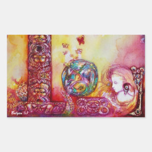 GARDEN VAN DE VERLORENDE SCHADOWS, FAERY EN BUTTER RECHTHOEKIGE STICKER