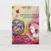 GARDEN VAN DE VERLORENDE SCHADOWS - GEel BUTTERFLY Feestdagen Kaart (Achterkant)