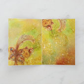 GARDEN VAN DE VERLORENDE SCHADOWS - GEel BUTTERFLY Feestdagen Kaart (Binnen)