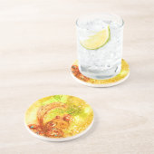 GARDEN VAN DE VERLORENDE SCHADOWS - GEel BUTTERFLY Zandsteen Onderzetter (Zijkant)