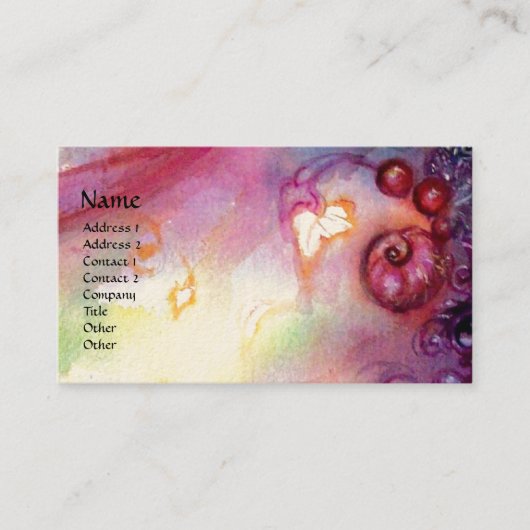 GARDEN VAN DE VERLORENDE SCHADOWS / KNIGHT EN FAIR VISITEKAARTJE (Voorkant)